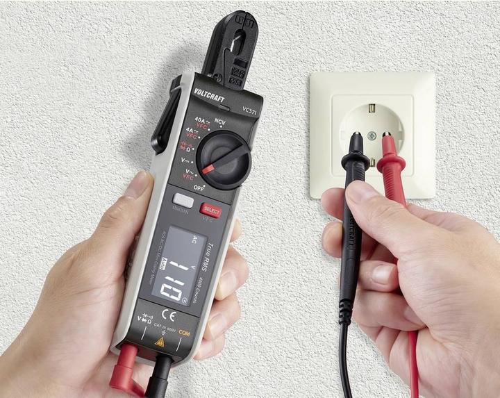 Actual product image Voltcraft VC371 Current clamp digital CAT III 600V Display (Counts): 4000 (CAT III 600V)