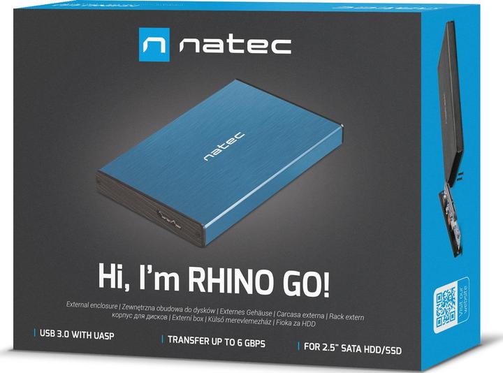 Actual product image Natec Rhino GO HDD / SSD Enclosure 2.5 inch (2.5")