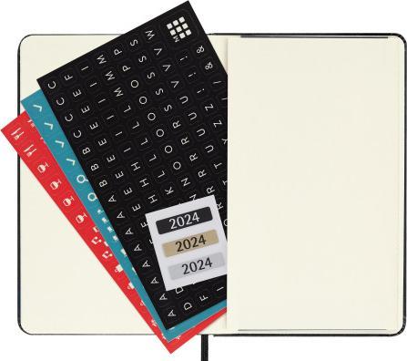 Actual product image Moleskine 12 Month Daily Calendar 2024, Pocket/A6, Black (A6, English)