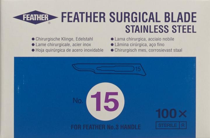 Image du produit Feather Lames de scalpel stériles numéro 15, 100 pièces