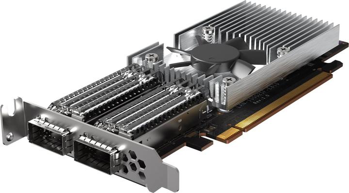 Produktbild QNAP Dual-port QSFP28, 100GbE, network expansion card, low-profile form factor, PCIe Gen4 x16