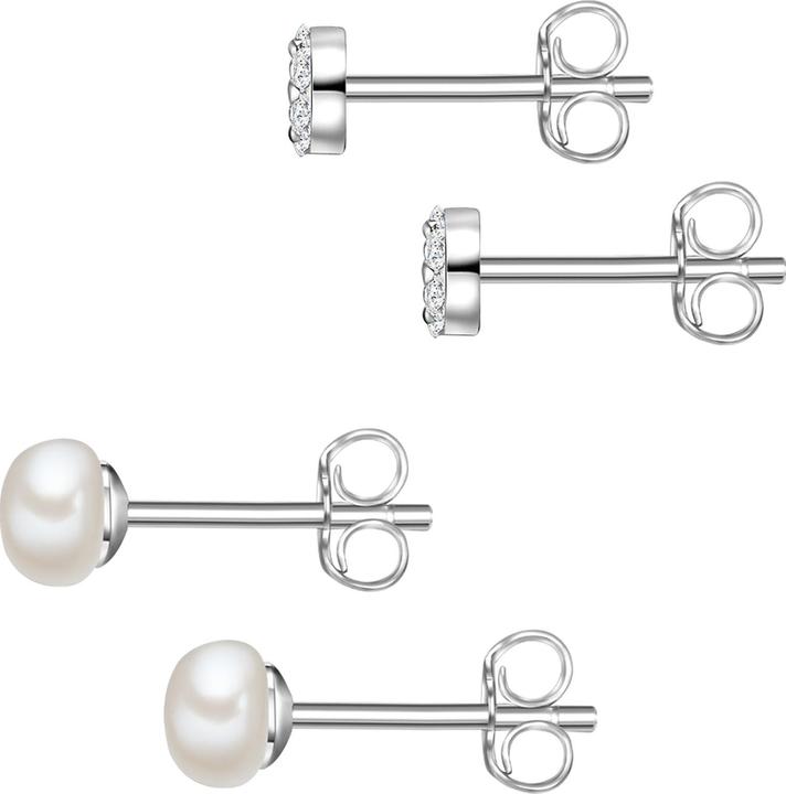 Produktbild Glanzstücke München Damen Sterling Silber Zirkonia Süsswasser-Zuchtperle silber - 23814 (Sterling Silber)