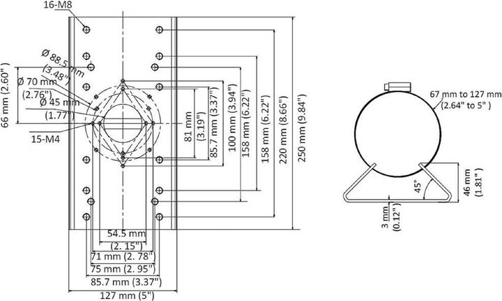 Actual product image Hikvision Pole mount (Mounting kit)