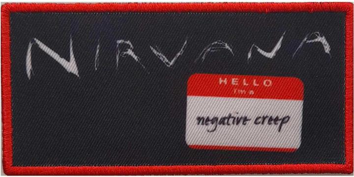 Nirvana Negative Creep Iron On Patch (1 x)