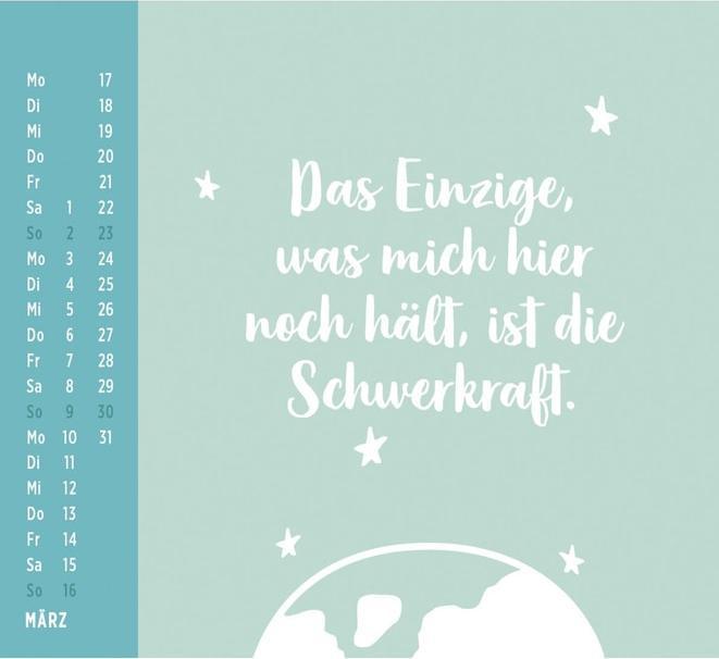 Produktbild Mini-Kalender 2025: Zu früh, zu kalt, zu Montag (Harter Einband, Deutsch)