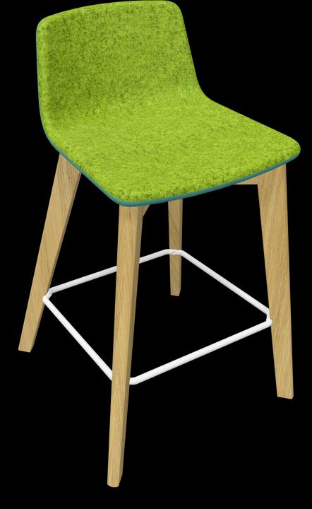 Light green melange, Ash natural light grey stained, Mint