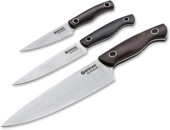 Böker Saga Grenadilla Knife Set 3 Piece