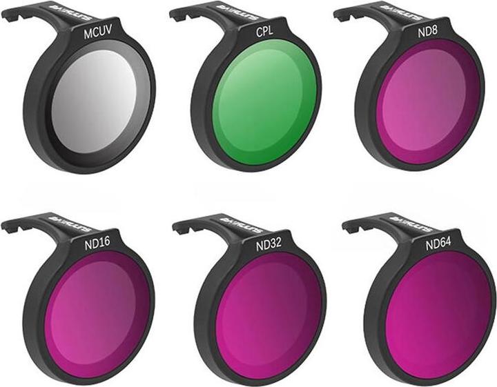 Image du produit Sunnylife set of six filters for DJI Neo MCUV+CPL+ND8+ND16+ND32+ND64 (Filtres pour drones, DJI Neo)