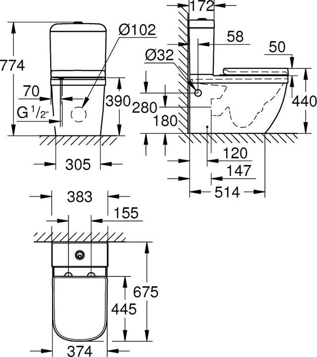 Actual product image Grohe Euro Ceramic