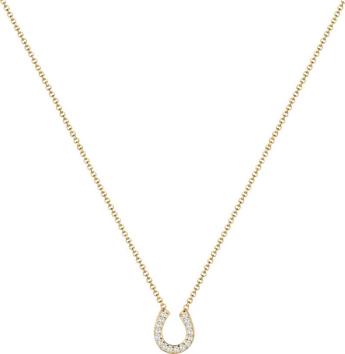 Produktbild Elli Halskette Hufeisen Glück Zirkonia 925 Sterling Silber (925er Sterling Silber, Zirkonia, 45 cm)