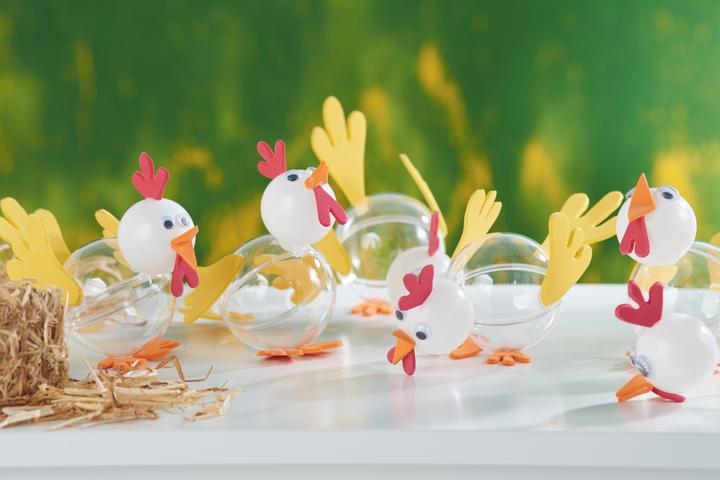 Image du produit VBS Sphère en plastique avec embout, blanc mat (10 cm)