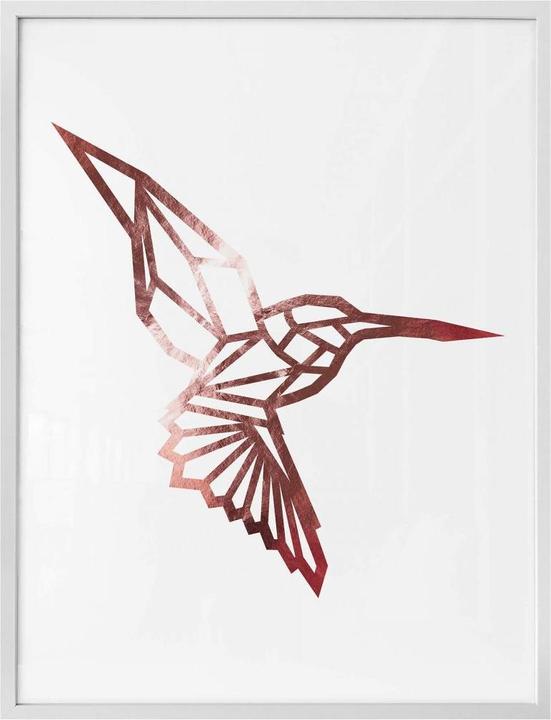 Immagine prodotto Trenddeko Colibrì Origami - ottica oro rosa (60 x 80 cm)