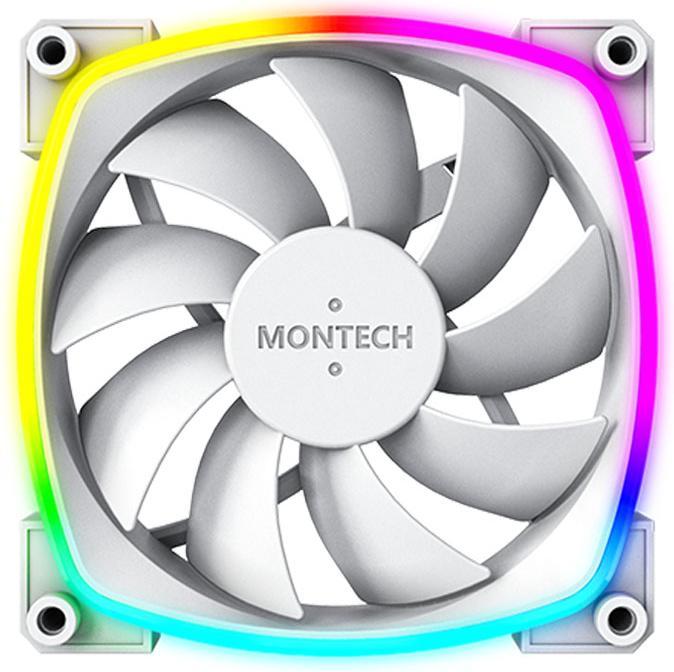 Actual product image Montech AX120 PWM ARGB fan - 120mm, white (120 mm, 1 x)