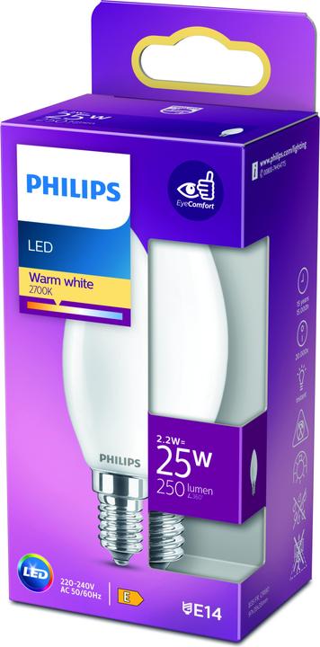 Actual product image Philips Lamp (E14, 2.20 W, 250 lm, 1 x, E)