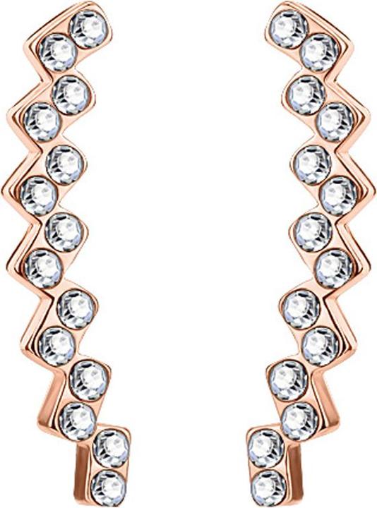 Image du produit Star Piercing Boucle d'oreille Ear Climber or rose avec carrés et cristal