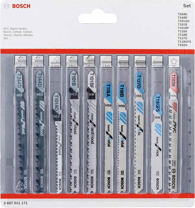 Produktbild Bosch Professional Zubehör Stichsägeblatt-Set All in One, 10-teilig