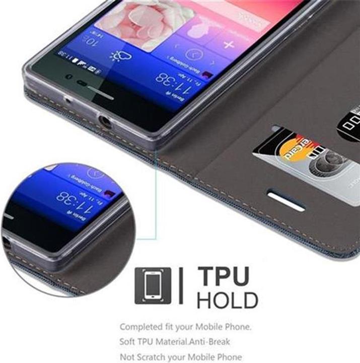 Image du produit Cadorabo Couverture look jeans Book (Huawei Ascend P7)