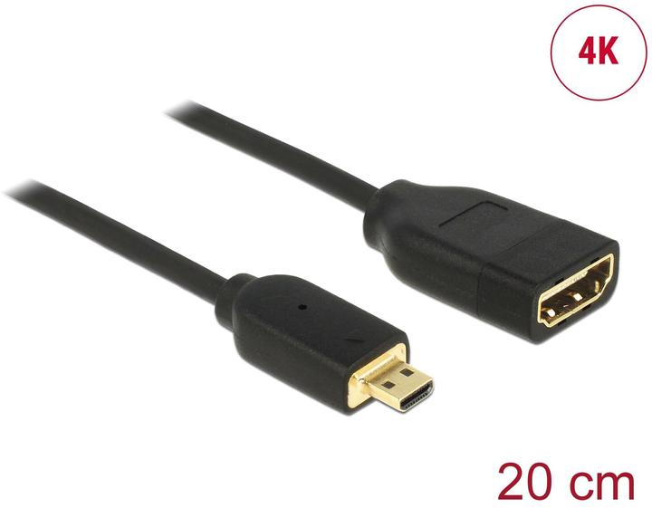 Produktbild Delock micro HDMI (Typ D) — HDMI (Typ A) (0.20 m, HDMI)