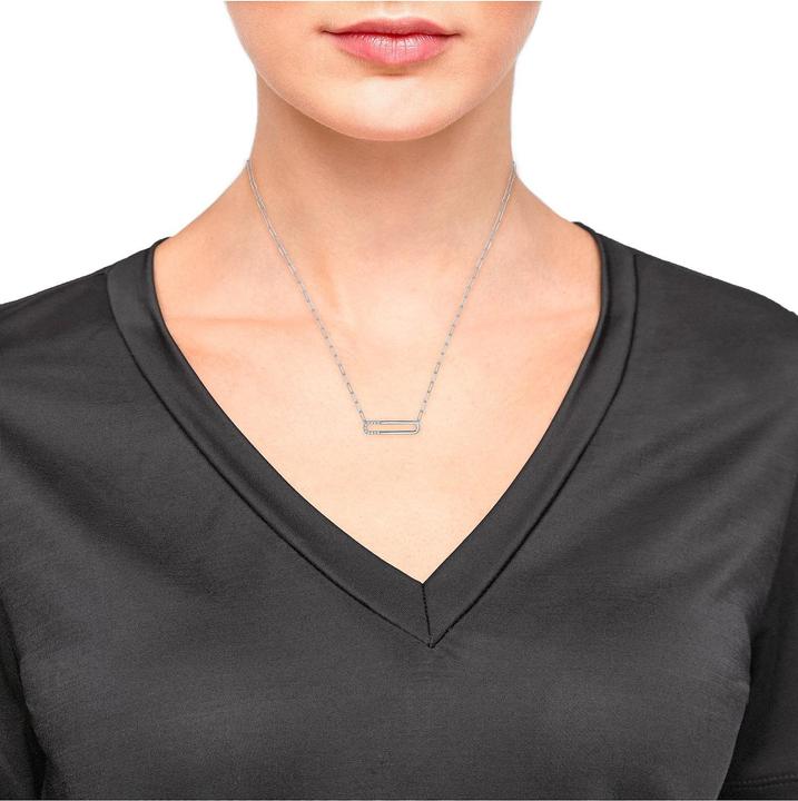 Produktbild S.Oliver Halsschmuck für Damen, 925 Sterling Silber, Zirkonia (synth.) (925er Silber, 42 - 45 cm)