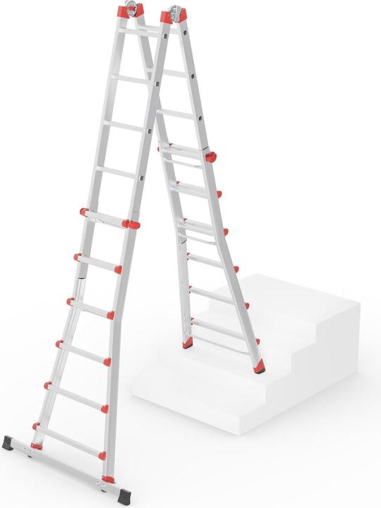 Produktbild Hailo Teleskopleiter (Anlegeleiter, Teleskopleiter, Mehrzweckleiter, 167 cm)