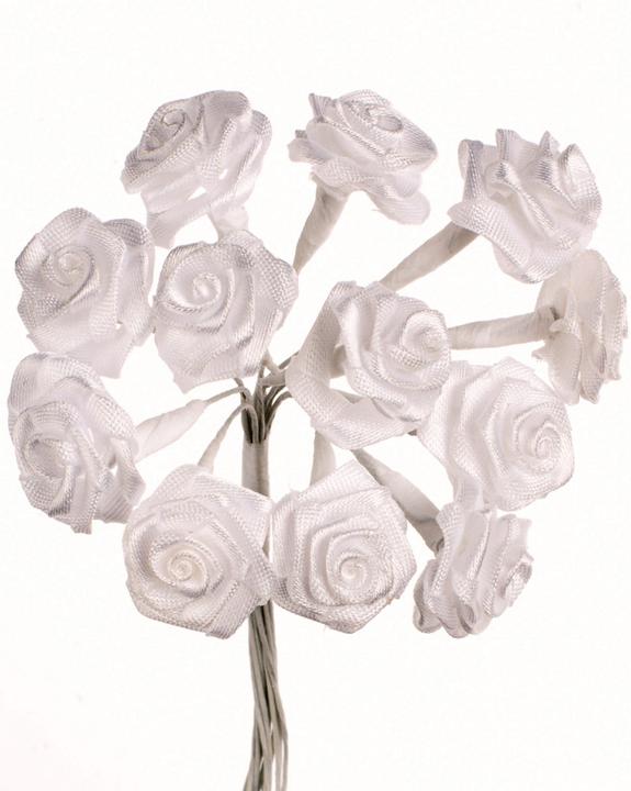 Actual product image Glorex Dior Rose 12 flowers white