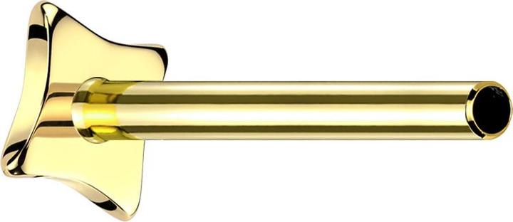 Produktbild Star Piercing Micro Threadless Labret-Stab Quadrat konkav vergoldet (ohne Messing, Titan G23)