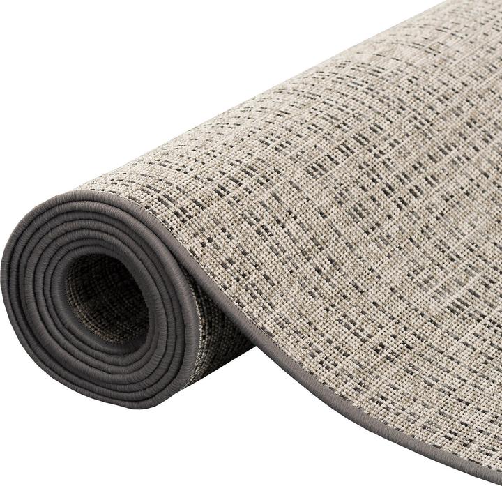 Produktbild Snapstyle Sisal-Optik Designer Flachgewebe Teppich Pure Beige Grau Meliert (133 x 133 cm)