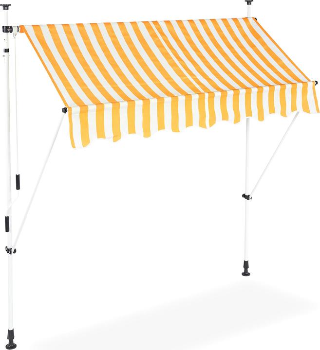 Actual product image Relaxdays Telescopic Canopy Yellow/White (2 m)