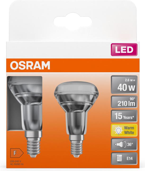 Immagine prodotto Osram Lampade con riflettore (E14, 2.60 W, 210 lm, 2 x, F)