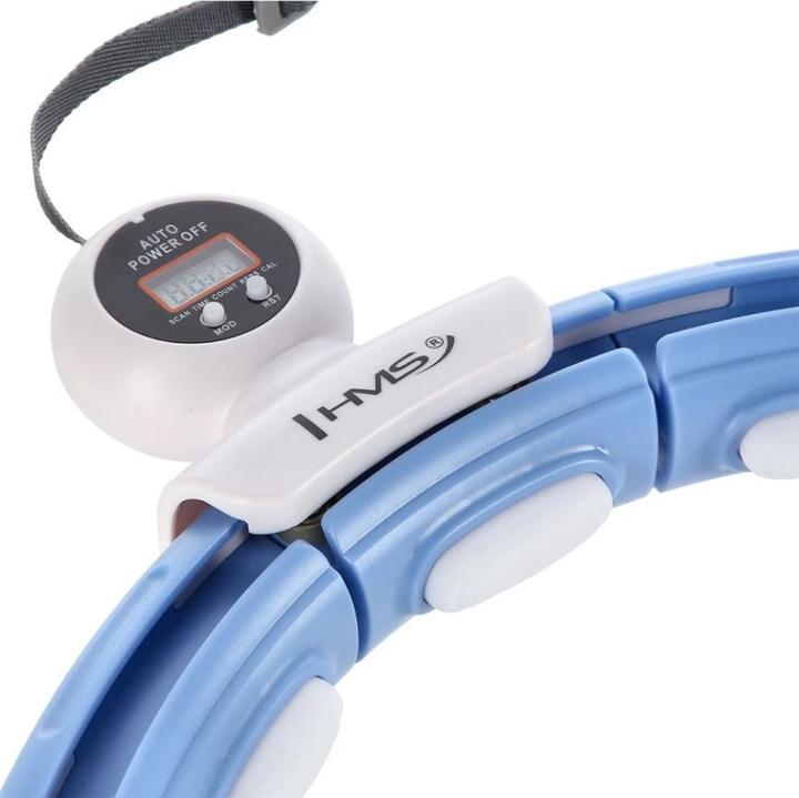 Produktbild HMS Hula Hop HHM15 mit Magnet und Gewicht blau + Zähler (44 cm)