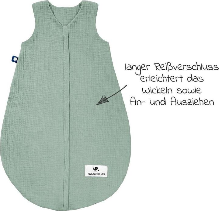 Produktbild Julius Zöllner Sommerschlafsack Musselin (62 cm, 0.5 TOG)