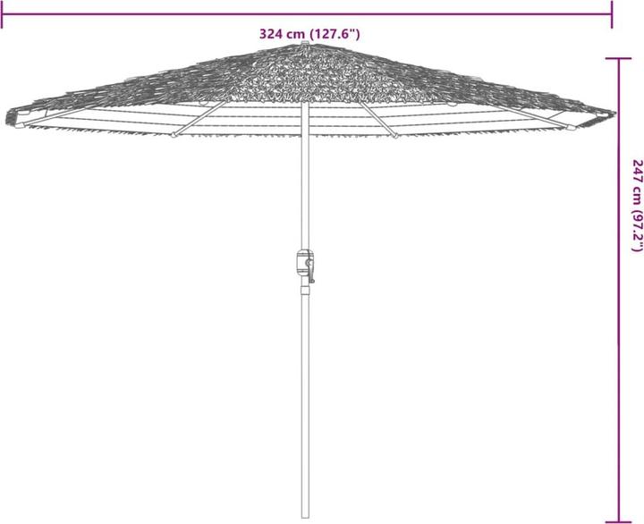 Actual product image VidaXL Parasol with mast (3.24 m)