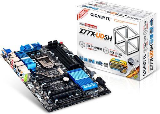 Actual product image Gigabyte Ga-Z77x-Ud5h (LGA 1155, Intel Z77, ATX)