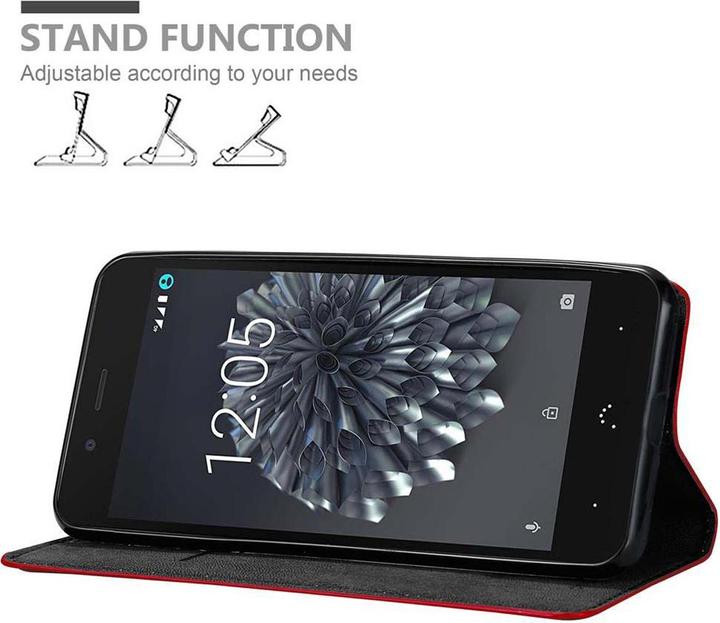 Productafbeelding Cadorabo Boek Onzichtbare Magneethoes (BQ Aquaris X5 Plus)