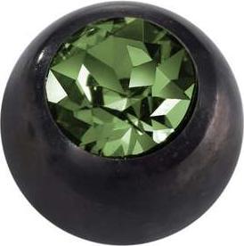 Actual product image Bijouteria Piercingball (Premium crystal, Surgical steel 316L, PVD coating (black))