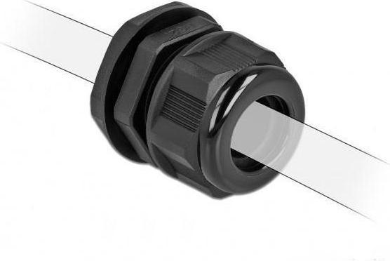 Actual product image Delock Cable gland PG29 for flat cable black 2 pieces