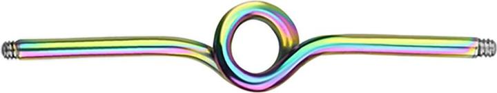 Actual product image Star Piercing Barbell bar coloured loop (Surgical steel 316L)