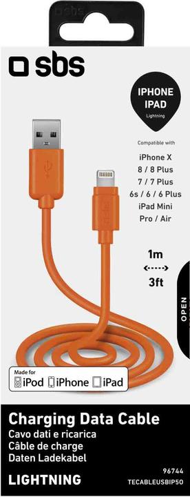 Actual product image SBS Data cable USB 2.0 to Apple Lightning (1 m, USB 2.0)