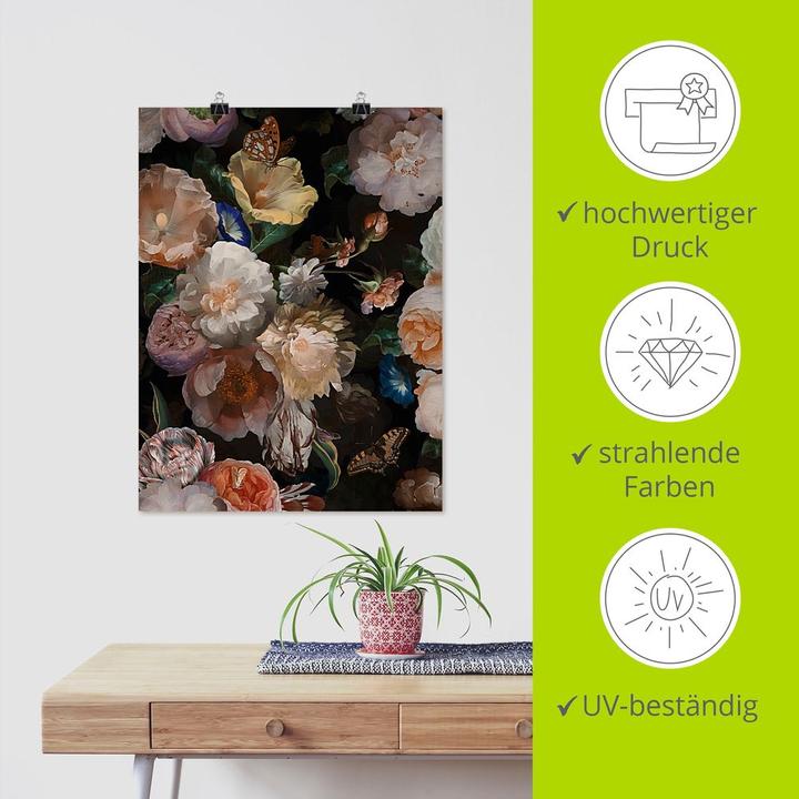 Actual product image Artland Antique Dutch flowers U2FU (90 x 120 cm)