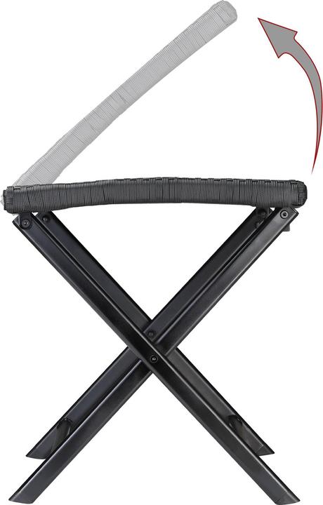 Actual product image Casaria Poly Rattan Foldable Stool