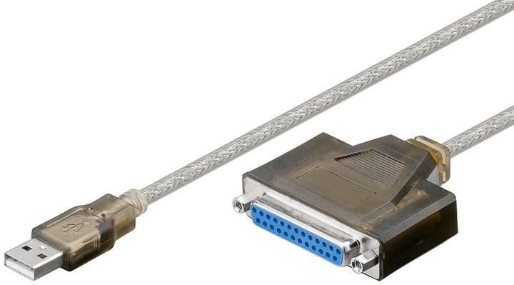 Actual product image Goobay USB Printer Cable, Transparent, 1.5 m (1.50 m, Parallel (printer))