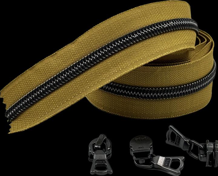 Mustard yellow, Oxidized silver