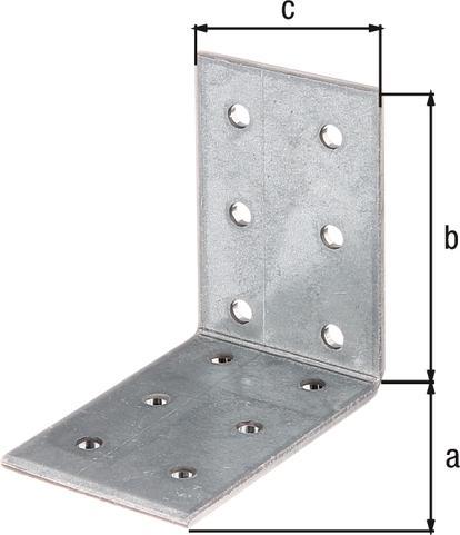 Productafbeelding Alberts Geperforeerde plaat hoek 60 x 60 x 40 mm, sendzimir verzinkt, 1 st. (Hoekhoek, 50 Pcs.)