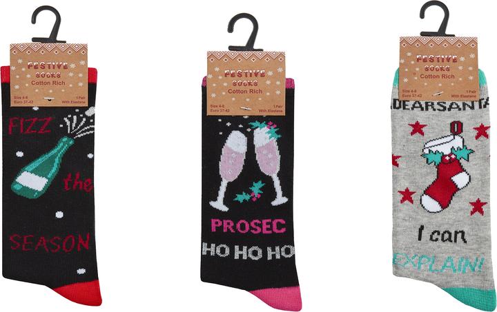 Image du produit Universal Textiles Chaussettes Design de Noël(3Erpack) (Lot de 3, 30, 42)