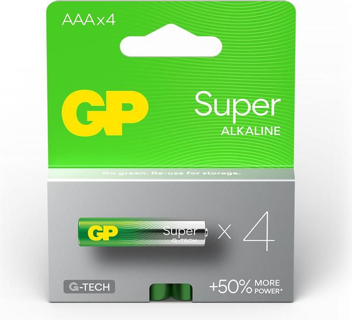 Immagine prodotto GP Batteries 1x4 GP Super Alcaline 1.5V AAA Micro LR03 Nuovo 03024AETA-B4 (4 pz., AAA)