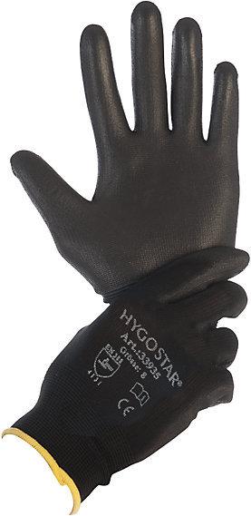 Produktbild franz mensch unisex Arbeitshandschuhe Black Ace schwarz Grösse L 12 Paar (L)