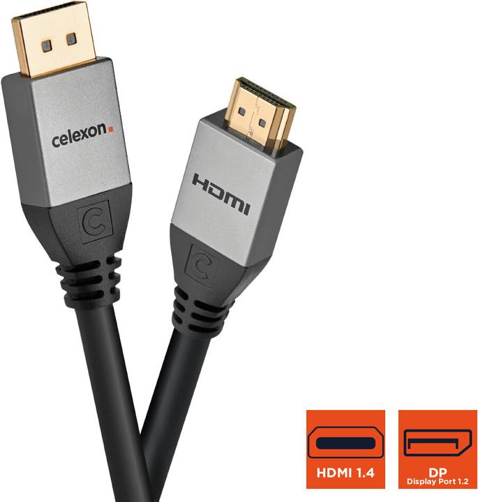 Produktbild Celexon DisplayPort auf HDMI Kabel 4K 5,0m - Professional Line (5 m, HDMI)