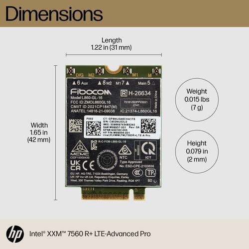 Image du produit HP Lte-Ap Wwan (M.2 Clé A)