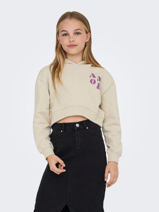 Produktbild Only Normal geschnitten Rundhals Gerippte Ärmelbündchen Tief angesetzte Schulter Sweatshirt Sweatshirt (158)