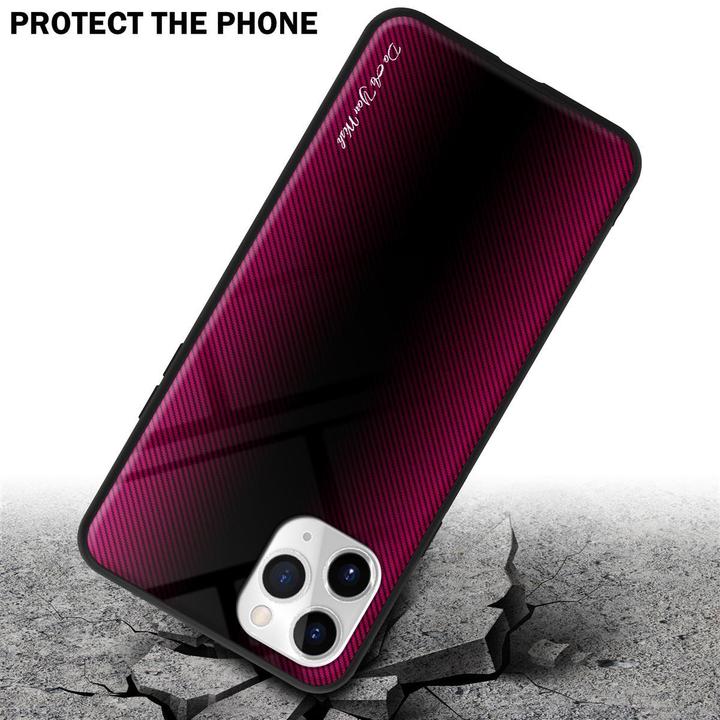 Actual product image Cadorabo TPU Striped Glass Cover (Apple iPhone 11 Pro Max)